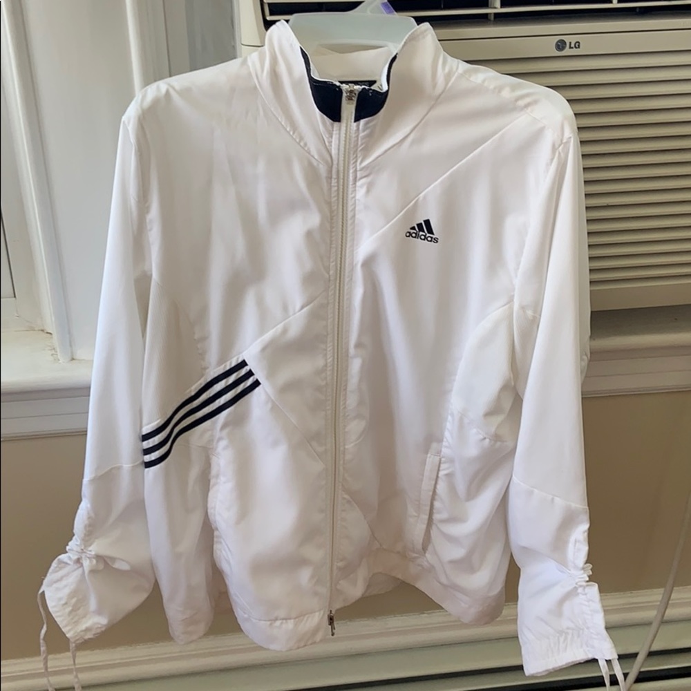 Adidas White windbreaker